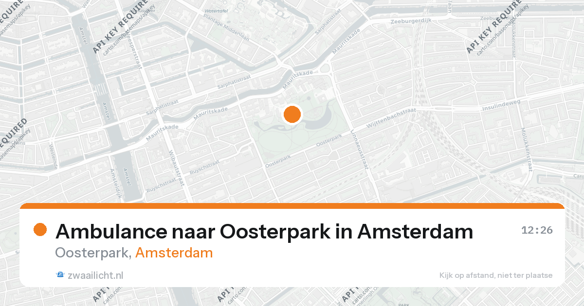 Ambulance naar Oosterpark in Amsterdam — 26 aug 2026