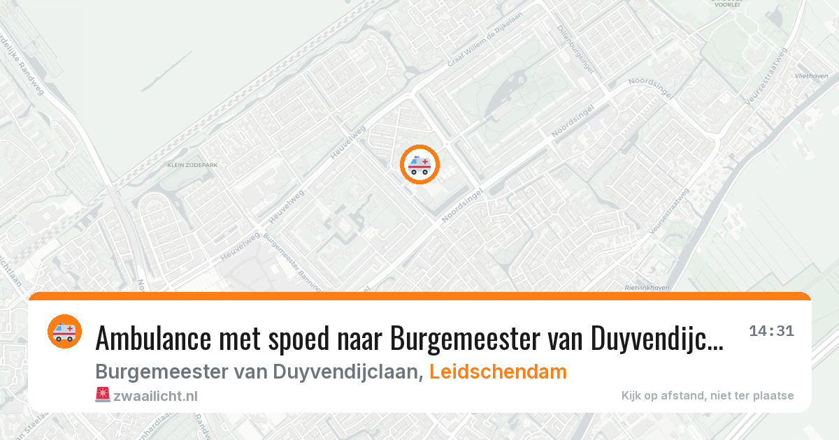 Ambulance met spoed naar Burgemeester van Duyvendijclaan in Leidschendam — 29 jun 2026