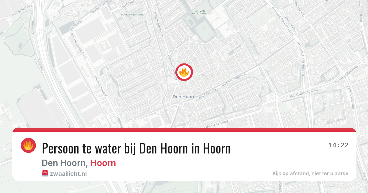 Persoon te water bij Den Hoorn in Hoorn — 22 jul 2026