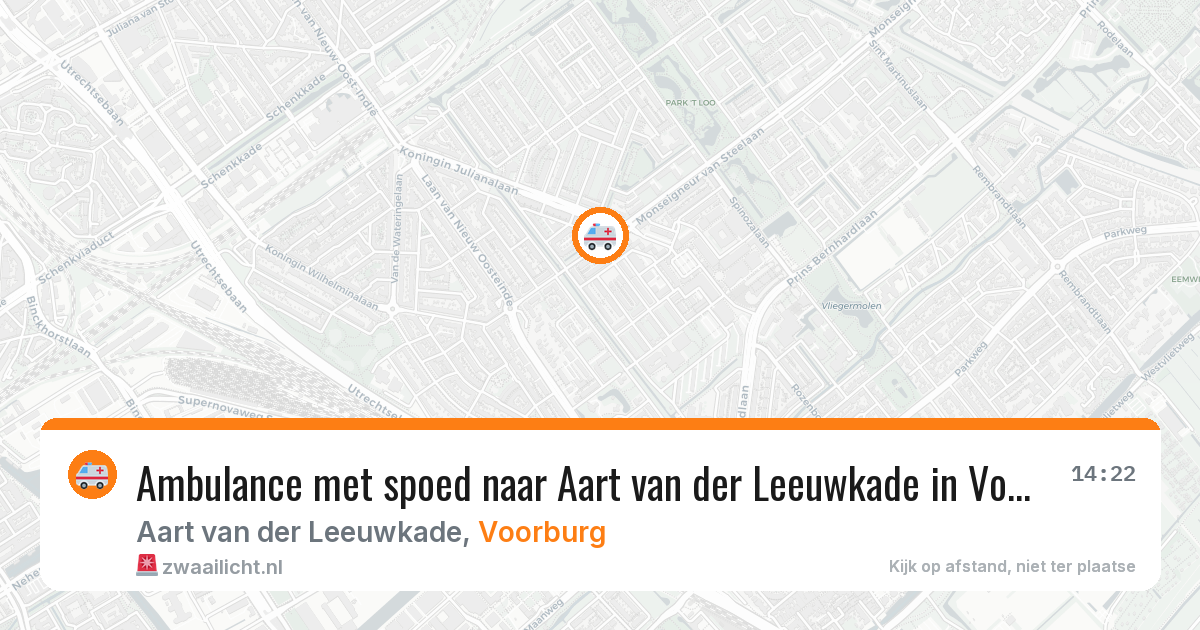 Ambulance met spoed naar Aart van der Leeuwkade in Voorburg — 10 apr 2026