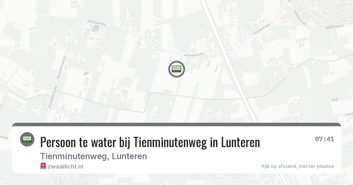 Persoon te water bij Tienminutenweg in Lunteren — 29 jan 2026