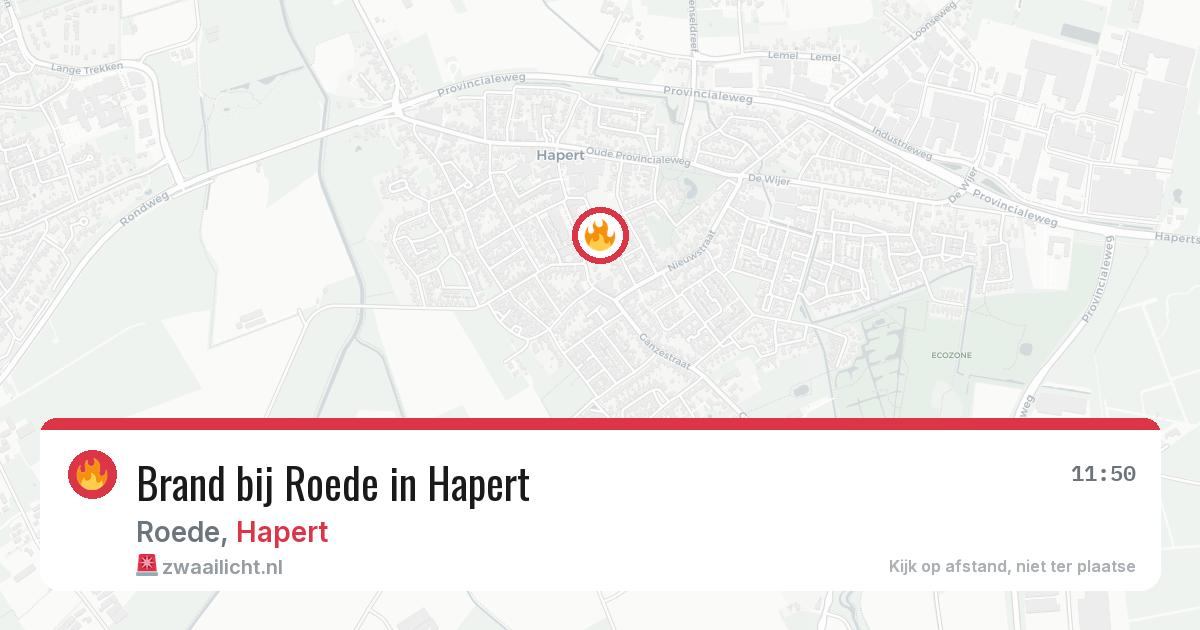 Brand bij Roede in Hapert — 11 aug 2026