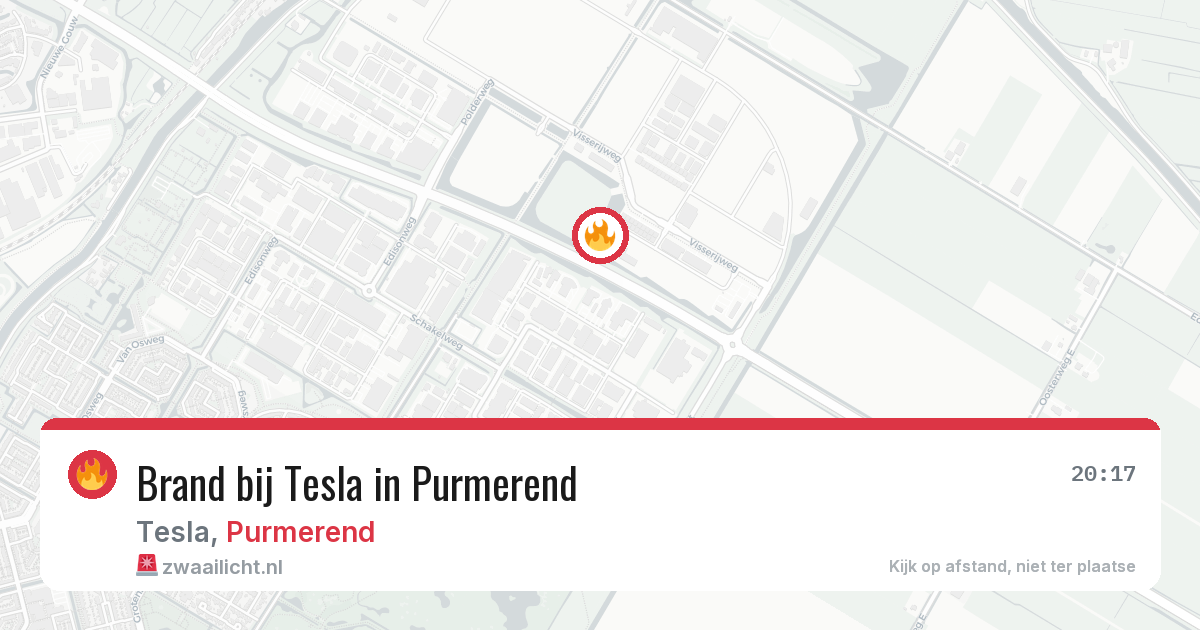 Brand bij Tesla in Purmerend — 29 mei 2026