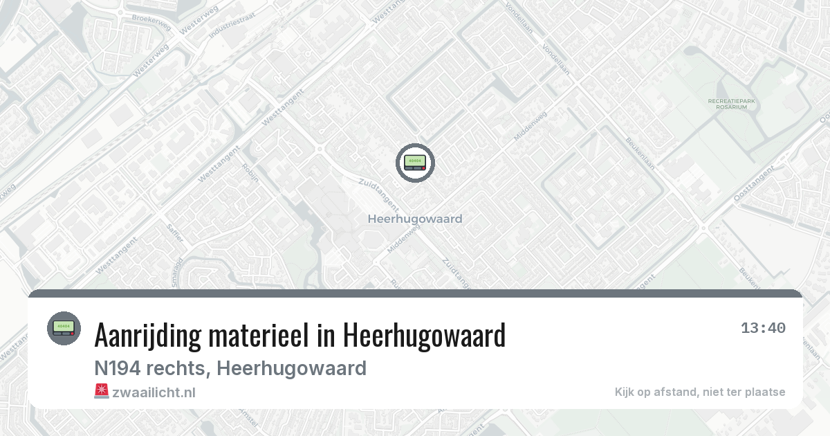 Aanrijding materieel in Heerhugowaard — 30 jan 2026
