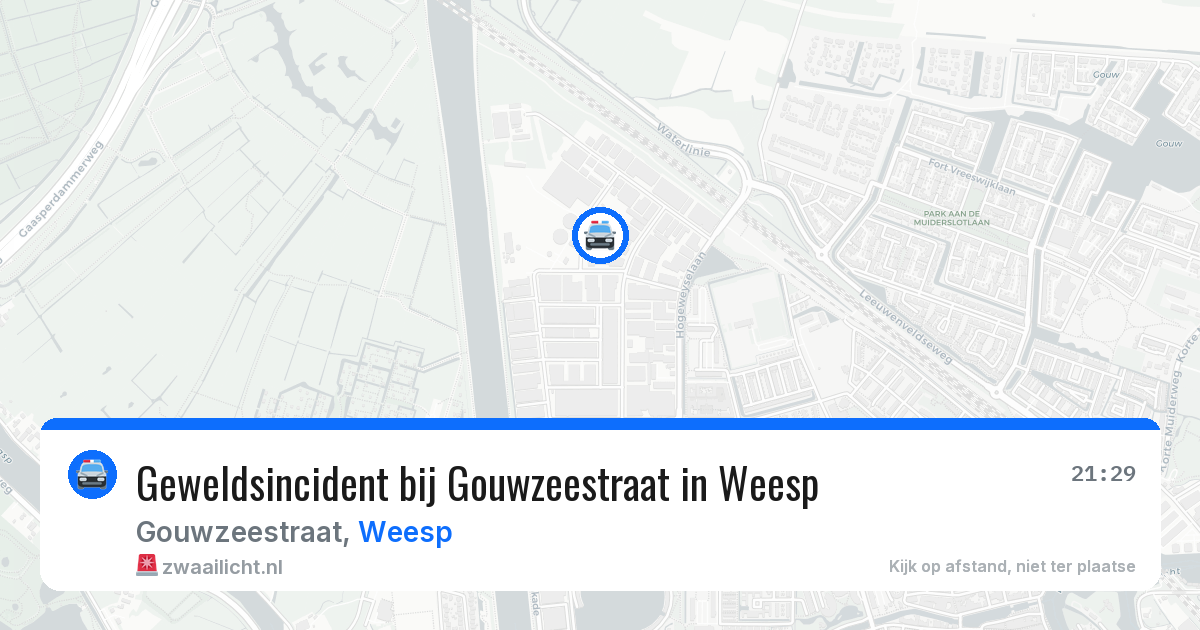 Geweldsincident bij Gouwzeestraat in Weesp — 12 jun 2026