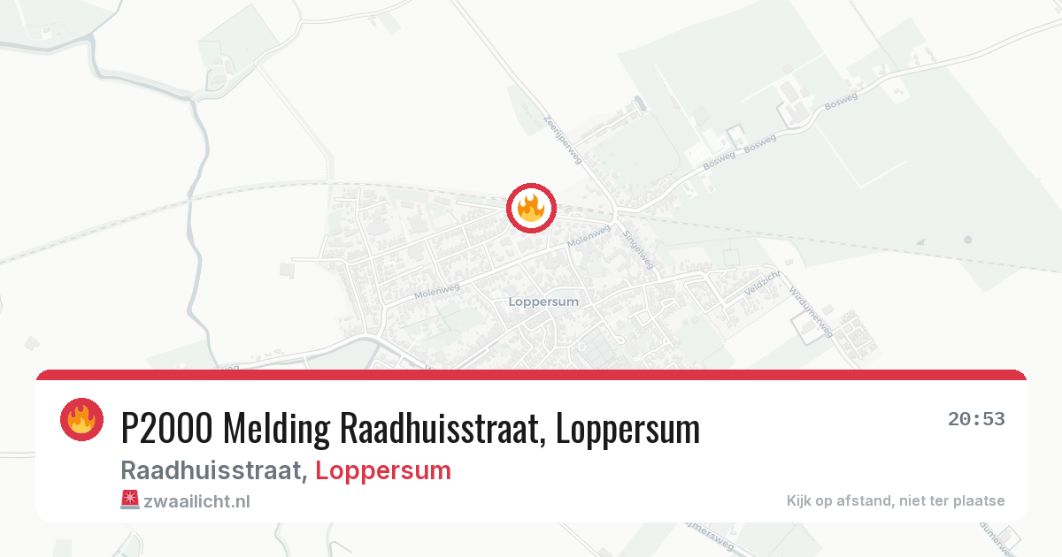 P2000 Melding Raadhuisstraat, Loppersum — 1 aug 2026