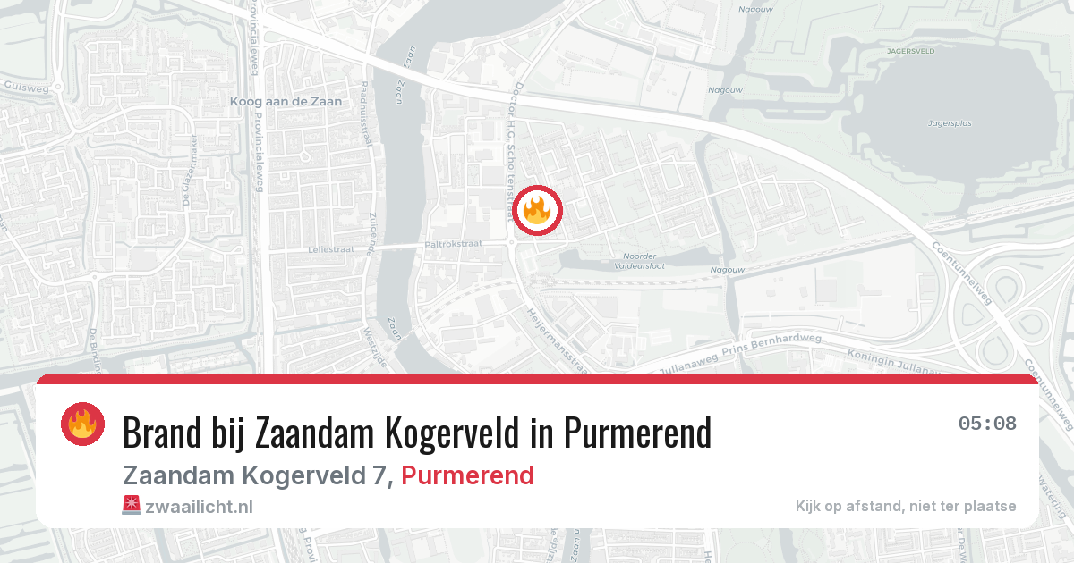 Brand bij Zaandam Kogerveld in Purmerend — 27 mei 2026