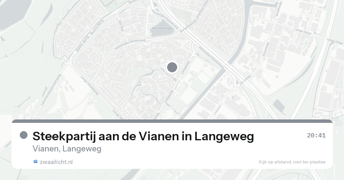 Steekpartij aan de Vianen in Langeweg — 15 aug 2026