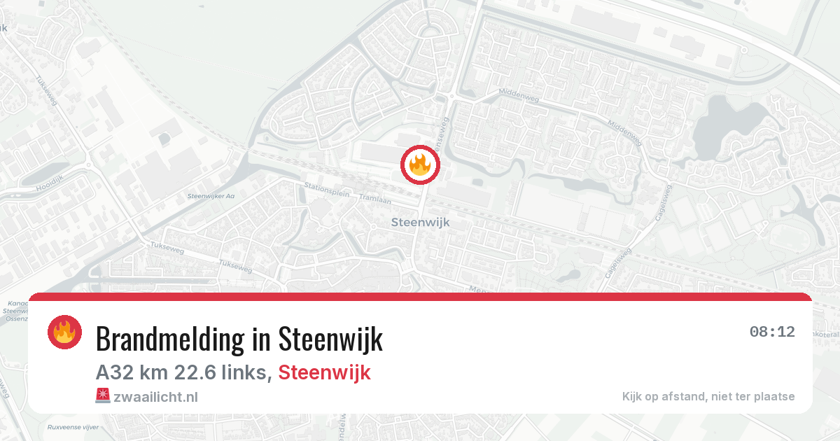 Brandmelding in Steenwijk — 18 jul 2026