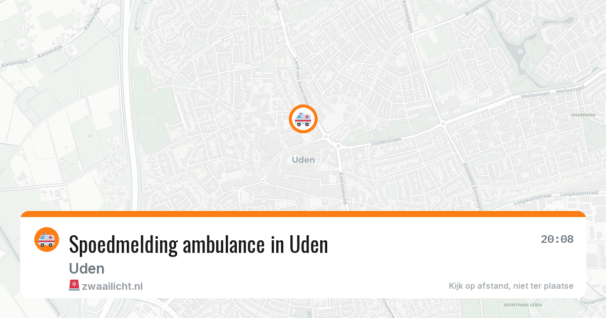 Spoedmelding ambulance in Uden — 6 apr 2026