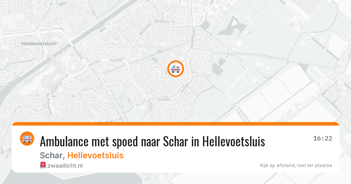 Ambulance met spoed naar Schar in Hellevoetsluis — 20 apr 2026