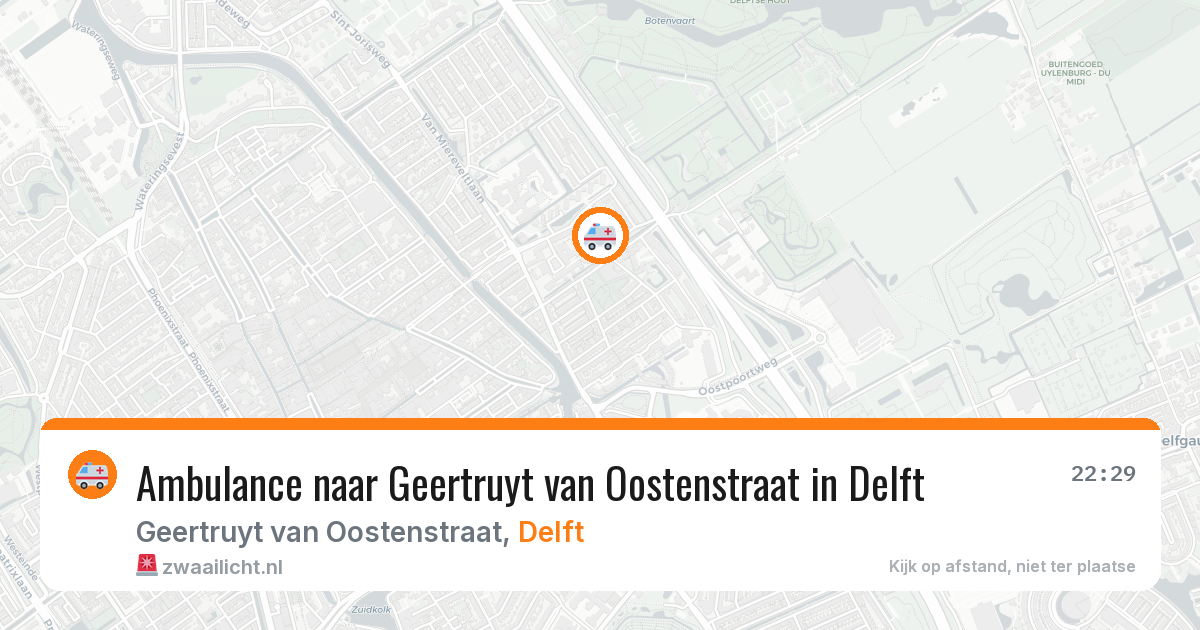 Ambulance naar Geertruyt van Oostenstraat in Delft — 9 jun 2026