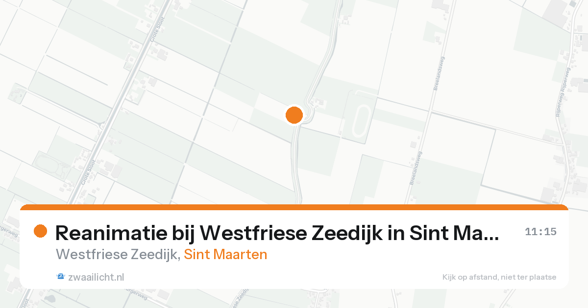 Reanimatie bij Westfriese Zeedijk in Sint Maarten — 23 aug 2026