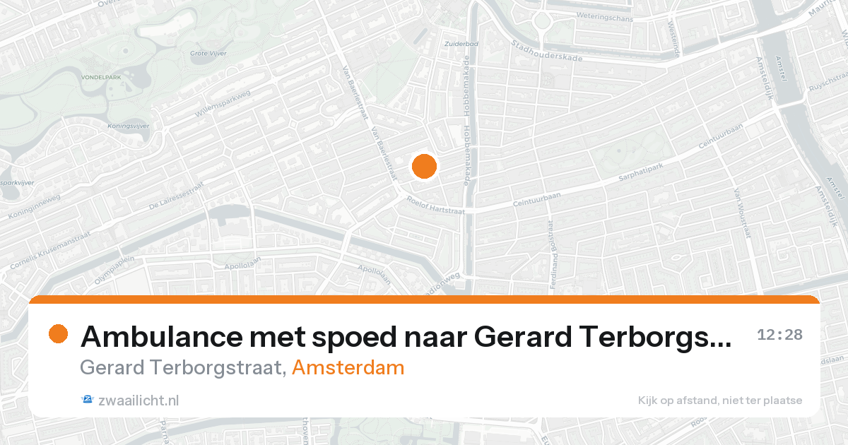 Ambulance met spoed naar Gerard Terborgstraat in Amsterdam — 25 aug 2026