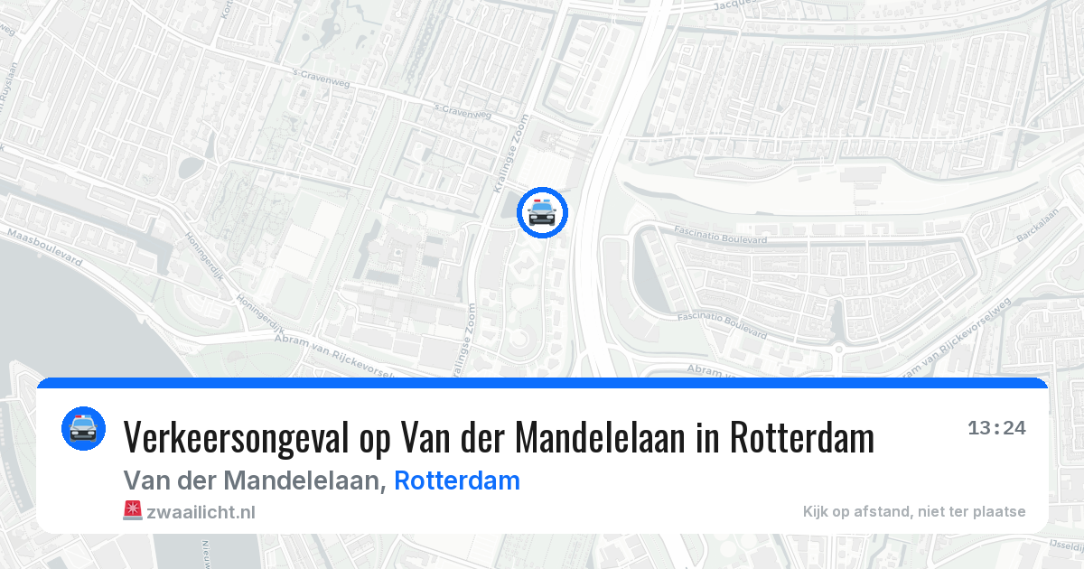 Verkeersongeval op Van der Mandelelaan in Rotterdam — 16 jun 2026