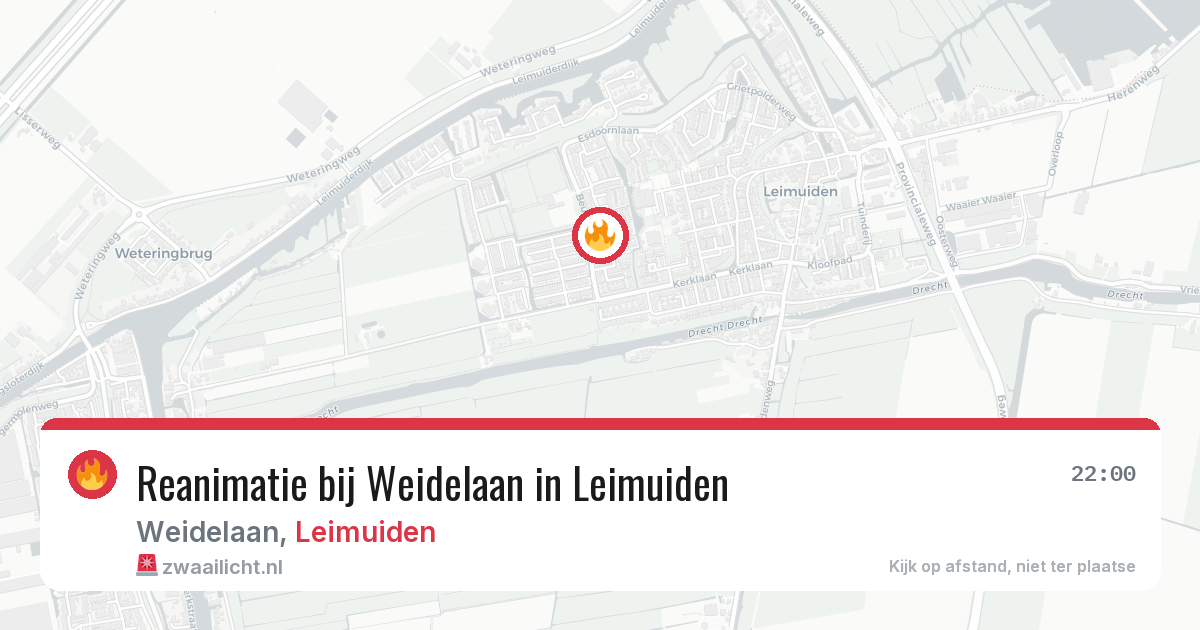 Reanimatie bij Weidelaan in Leimuiden — 21 apr 2026