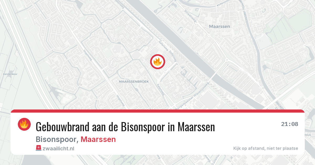 Gebouwbrand aan de Bisonspoor in Maarssen — 25 apr 2026