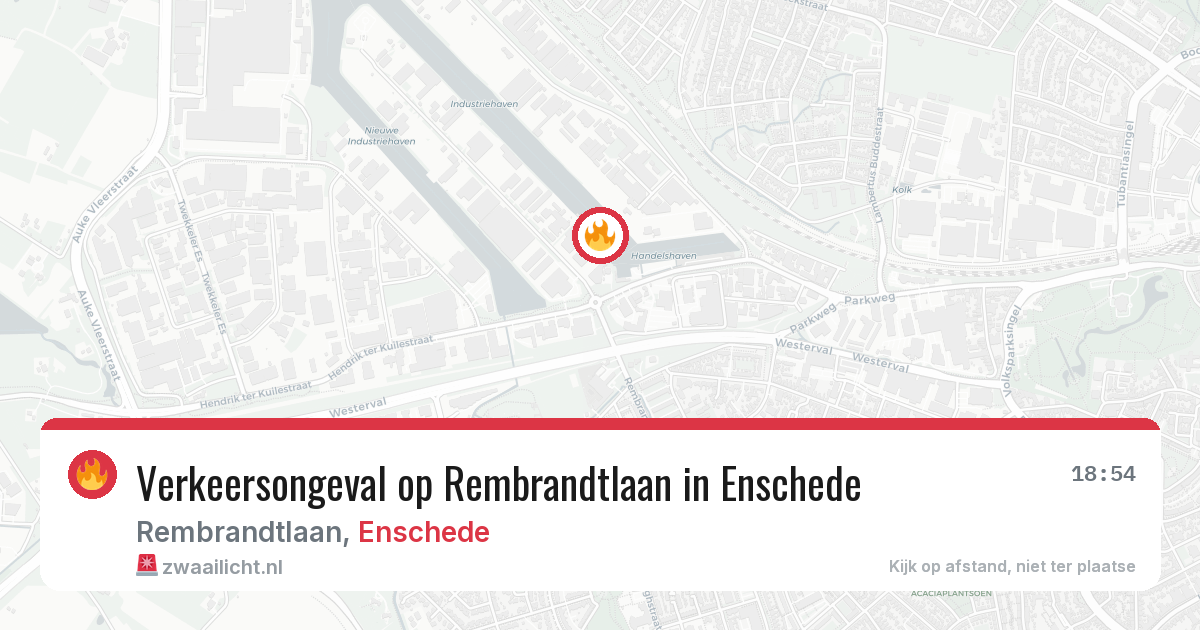 Verkeersongeval op Rembrandtlaan in Enschede — 15 mrt 2026