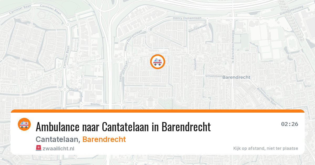Ambulance naar Cantatelaan in Barendrecht — 22 mrt 2026