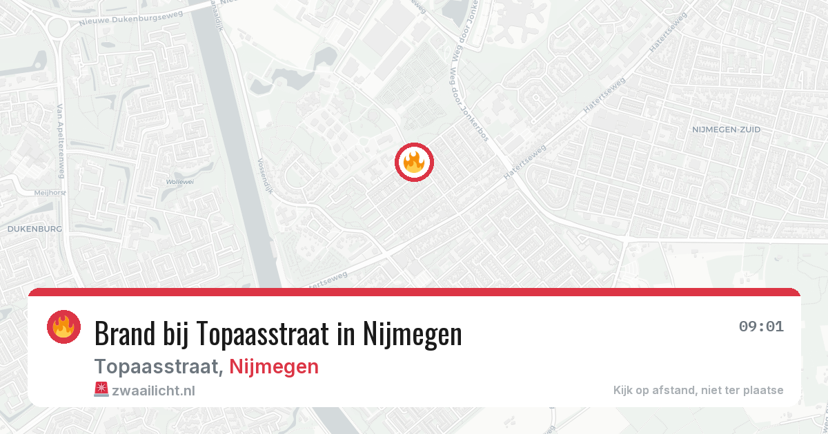 Brand bij Topaasstraat in Nijmegen — 6 jun 2026