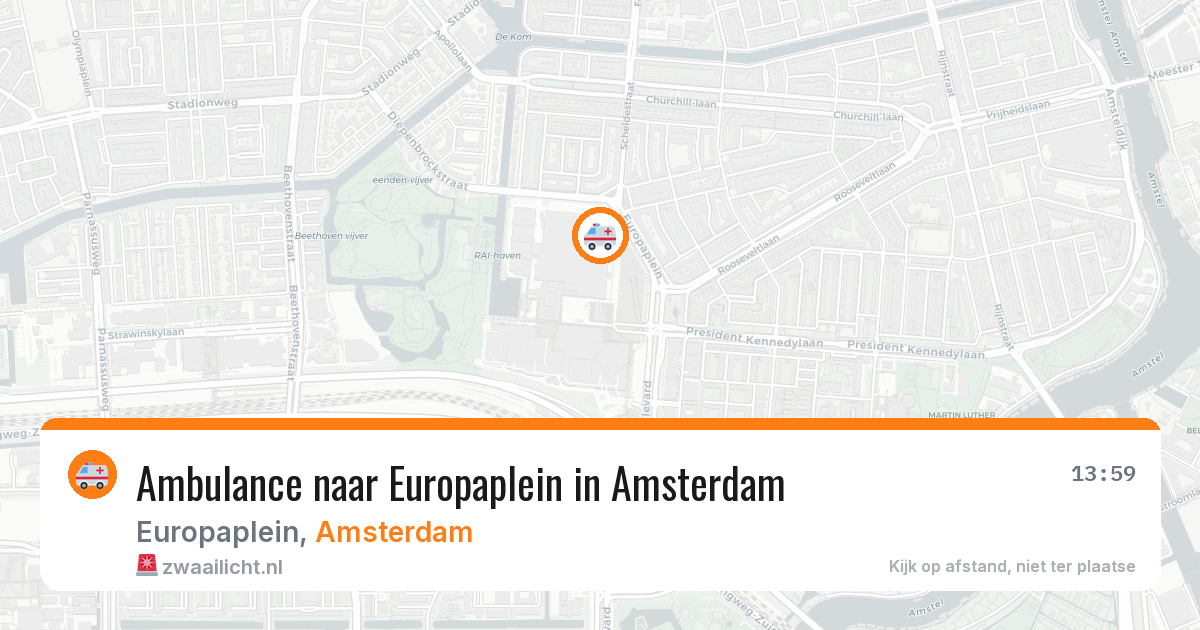 Ambulance naar Europaplein in Amsterdam — 25 apr 2026