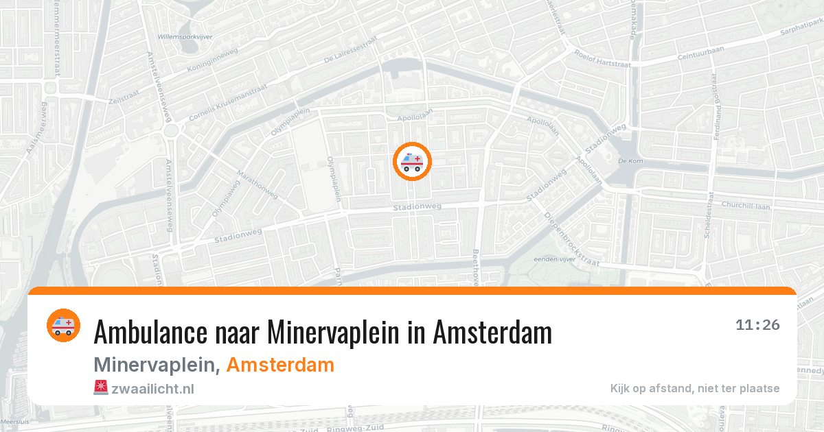 Ambulance naar Minervaplein in Amsterdam — 11 mei 2026