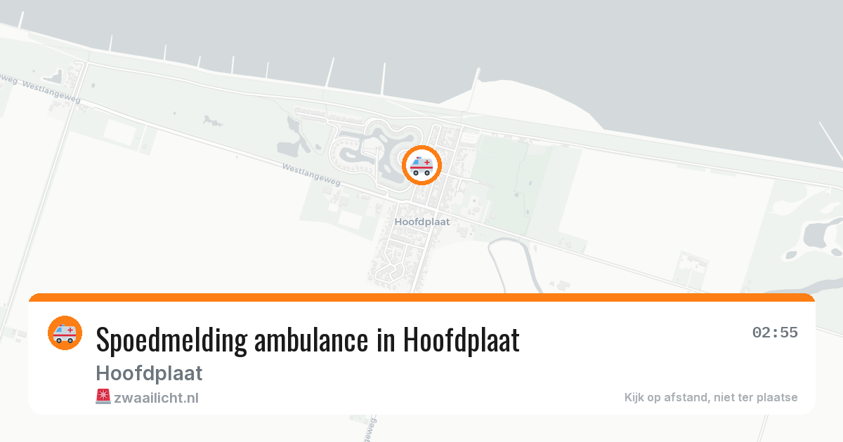 Spoedmelding ambulance in Hoofdplaat — 13 apr 2026