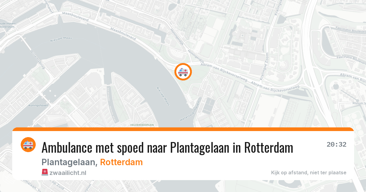 Ambulance met spoed naar Plantagelaan in Rotterdam — 4 jul 2026