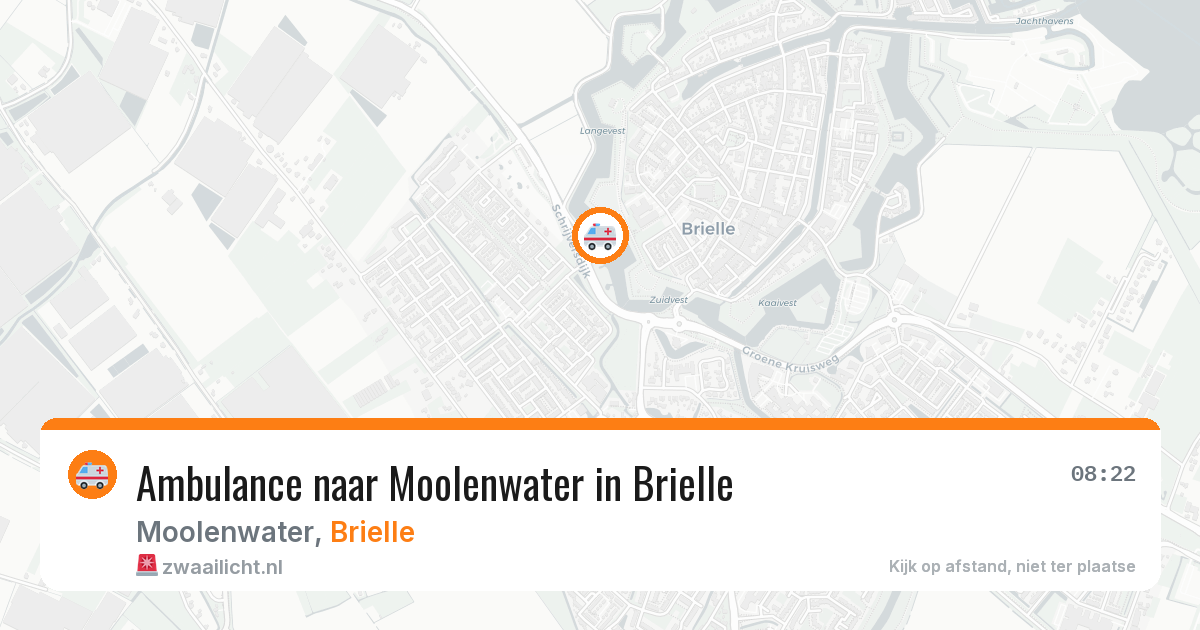 Ambulance naar Moolenwater in Brielle — 15 mei 2026