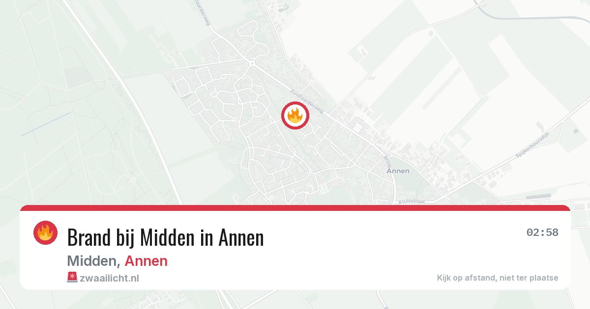 Brand bij Midden in Annen — 14 jul 2026