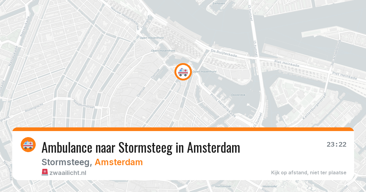 Ambulance naar Stormsteeg in Amsterdam — 19 apr 2026