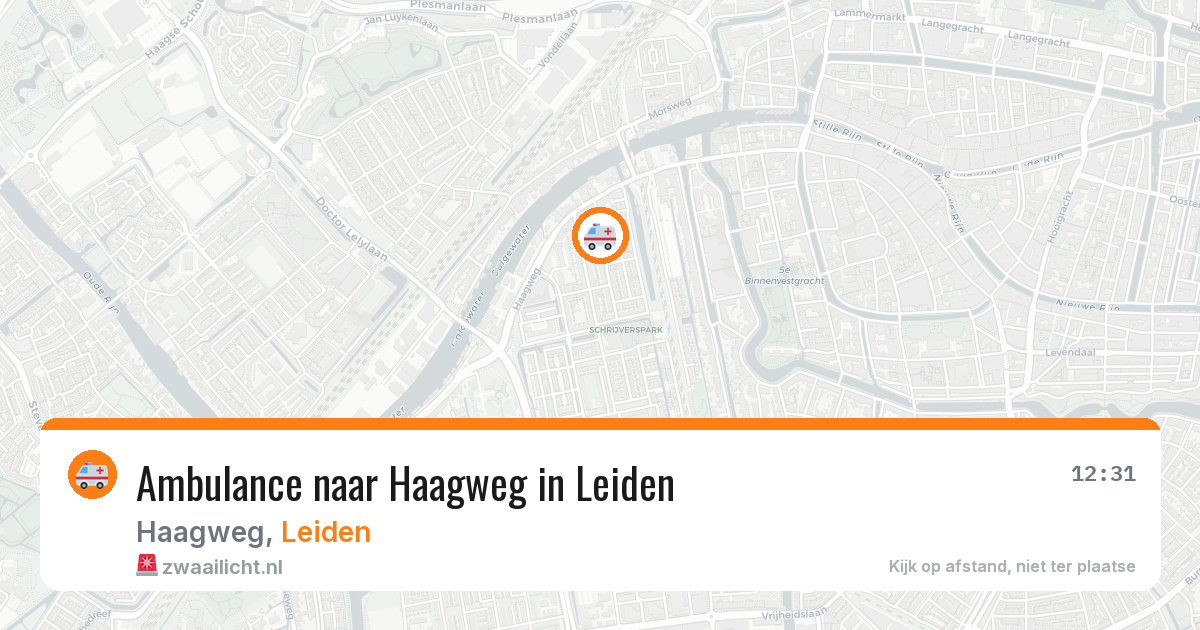 Ambulance naar Haagweg in Leiden — 27 jun 2026