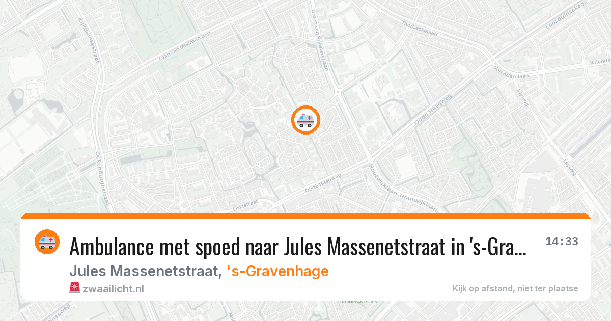 Ambulance met spoed naar Jules Massenetstraat in 's-Gravenhage — 27 mei 2026