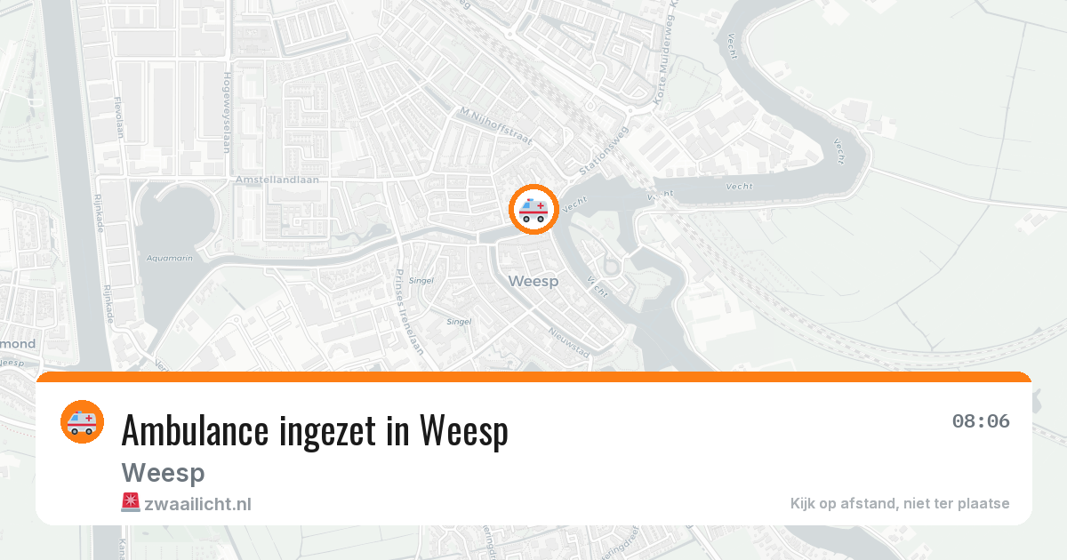 Ambulance ingezet in Weesp — 6 jul 2026