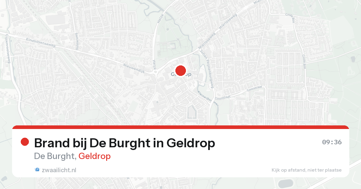 Brand bij De Burght in Geldrop — 13 mrt 2026
