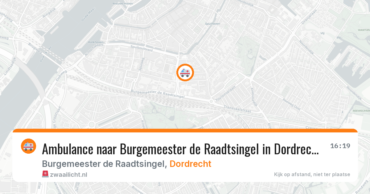Ambulance naar Burgemeester de Raadtsingel in Dordrecht — 5 jun 2026
