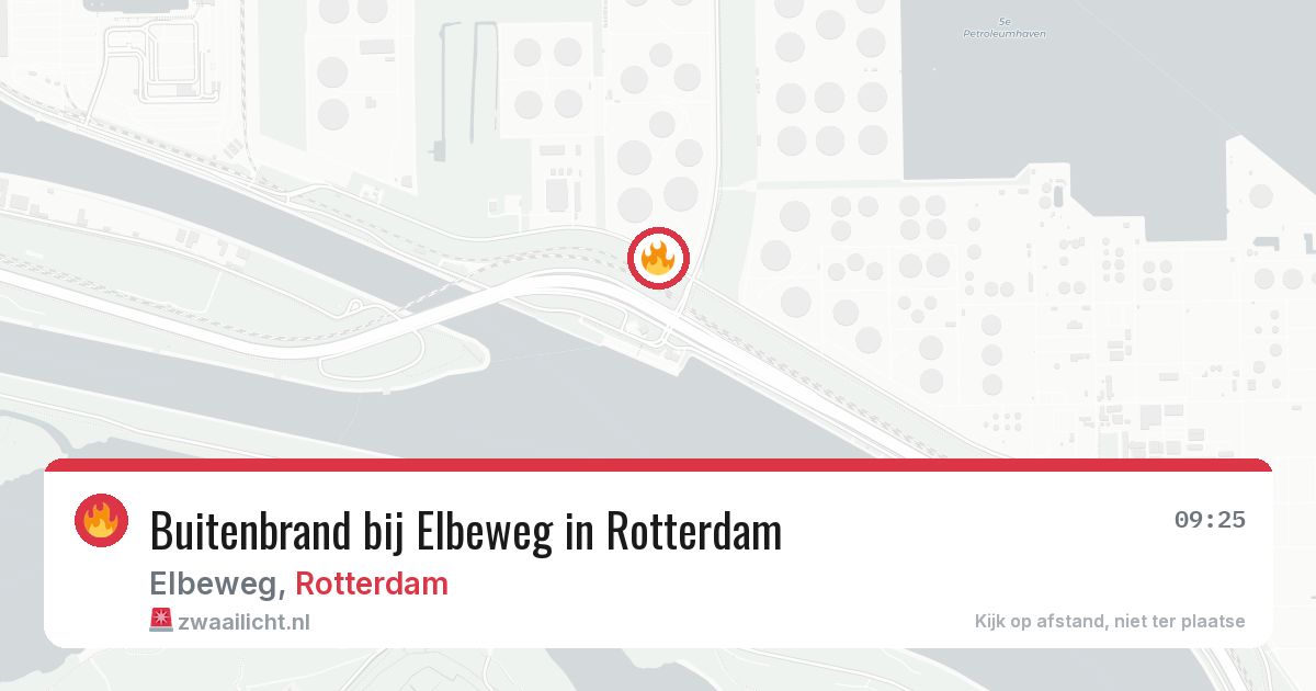 Buitenbrand bij Elbeweg in Rotterdam — 16 jun 2026