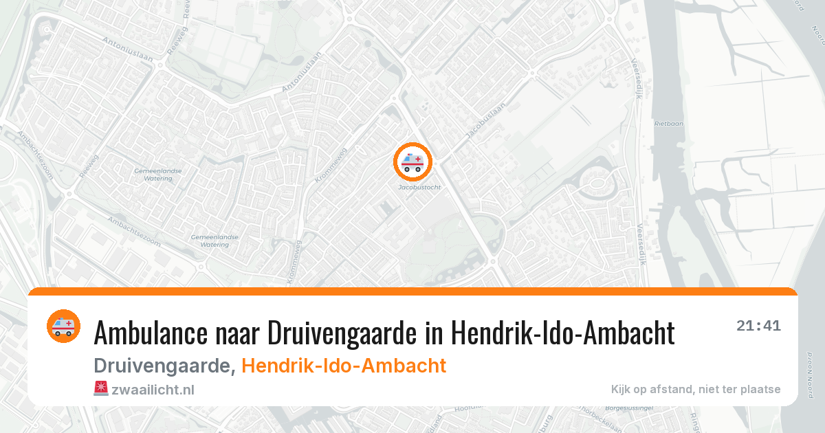Ambulance naar Druivengaarde in Hendrik-Ido-Ambacht — 25 mrt 2026
