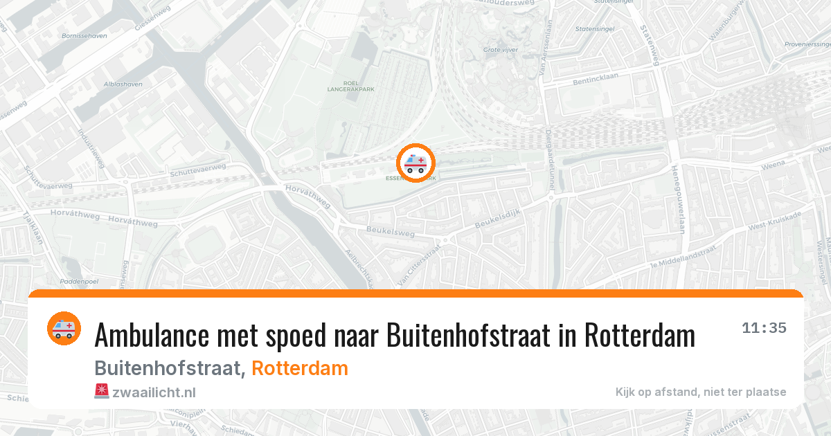 Ambulance met spoed naar Buitenhofstraat in Rotterdam — 29 jan 2026