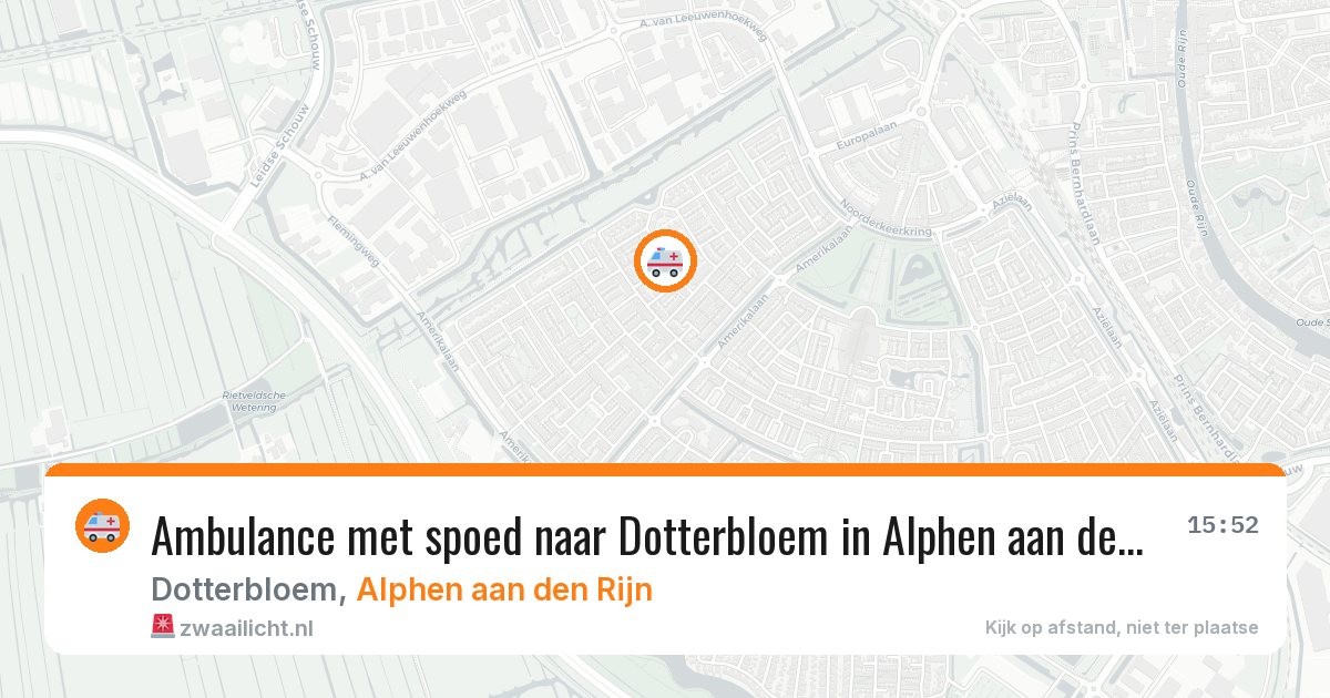 Ambulance met spoed naar Dotterbloem in Alphen aan den Rijn — 30 jun 2026