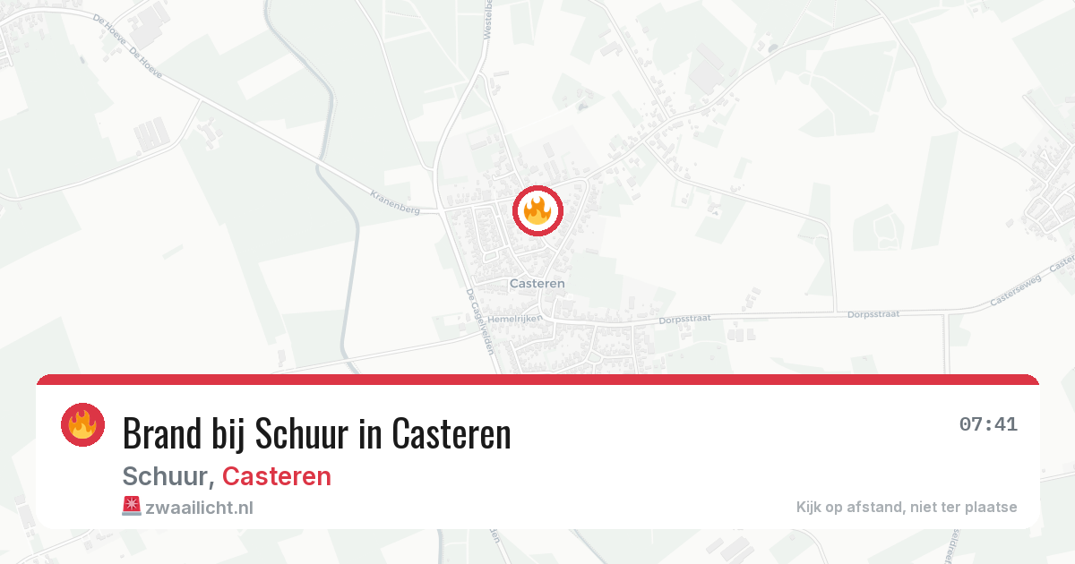 Brand bij Schuur in Casteren — 20 jun 2026