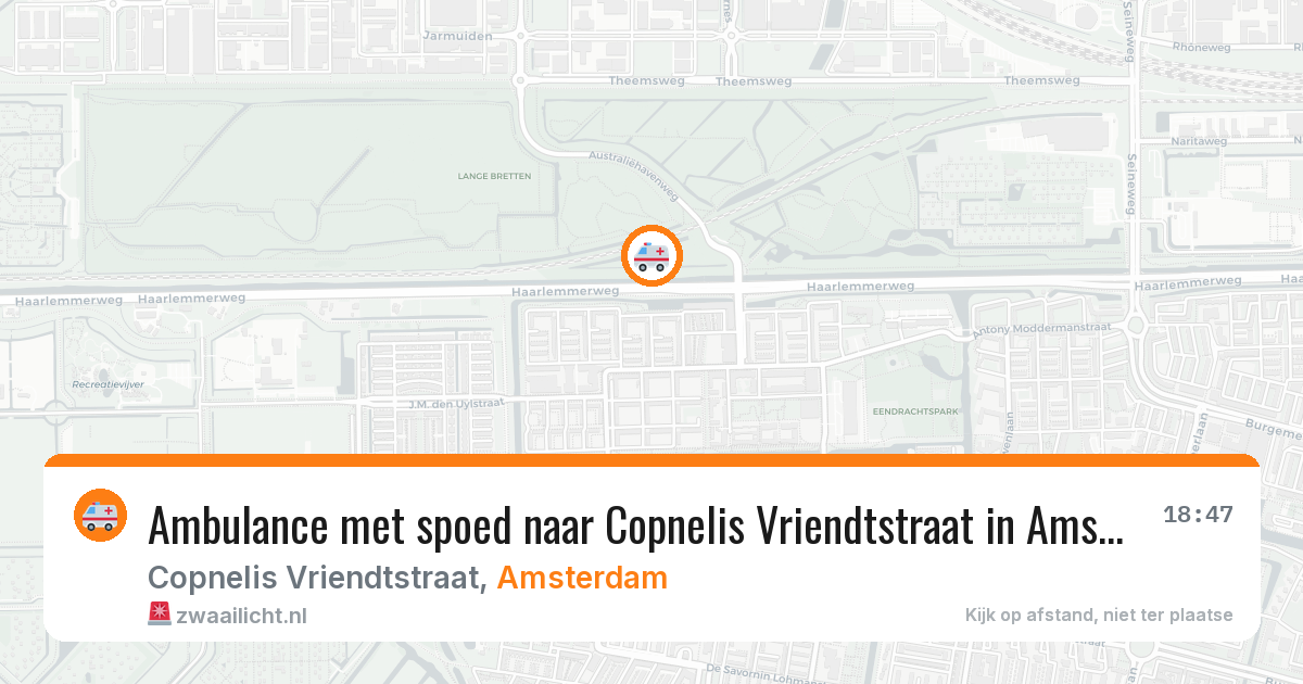 Ambulance met spoed naar Copnelis Vriendtstraat in Amsterdam — 1 jul 2026
