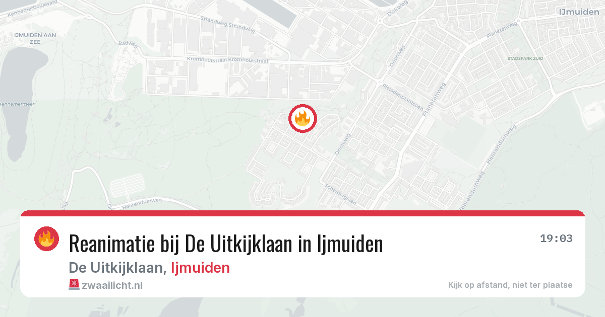 Reanimatie bij De Uitkijklaan in Ijmuiden — 3 aug 2026
