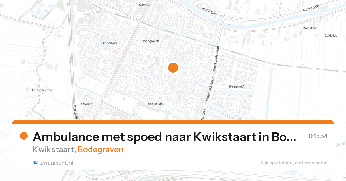 Ambulance met spoed naar Kwikstaart in Bodegraven — 18 mrt 2026