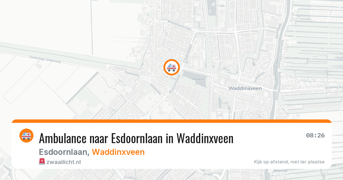 Ambulance naar Esdoornlaan in Waddinxveen — 11 mei 2026