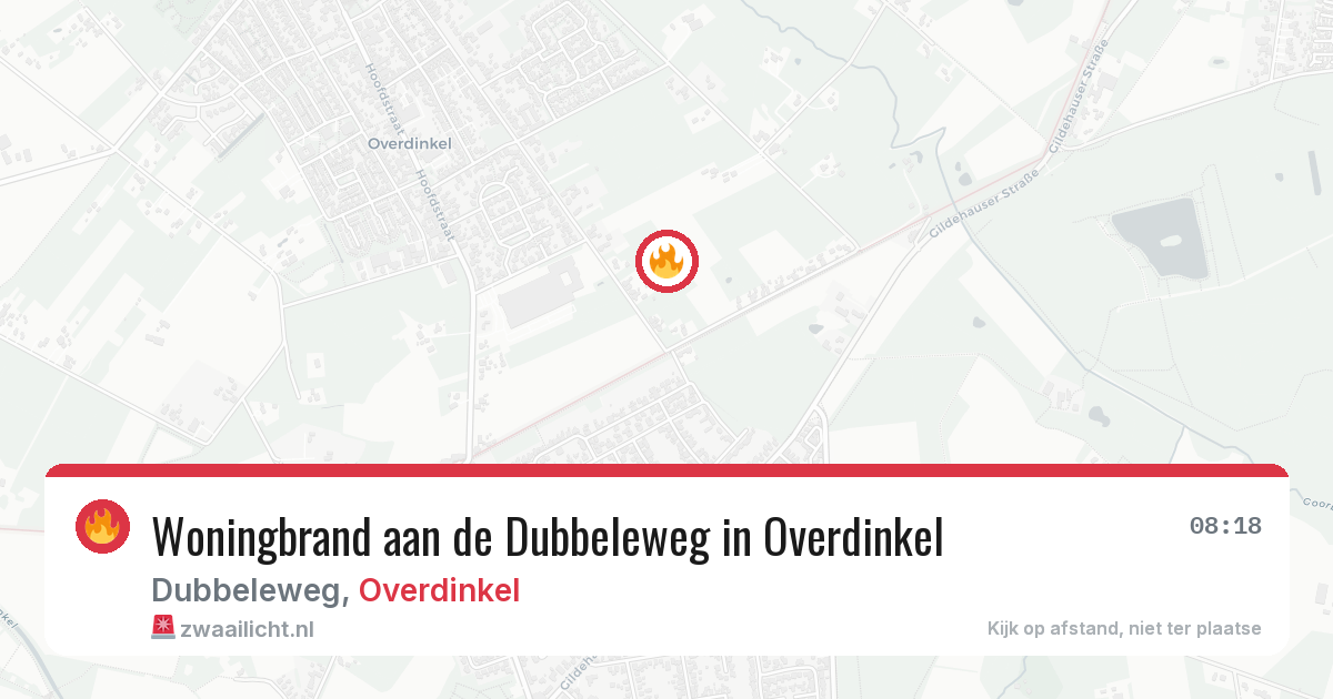 Woningbrand aan de Dubbeleweg in Overdinkel — 29 jan 2026