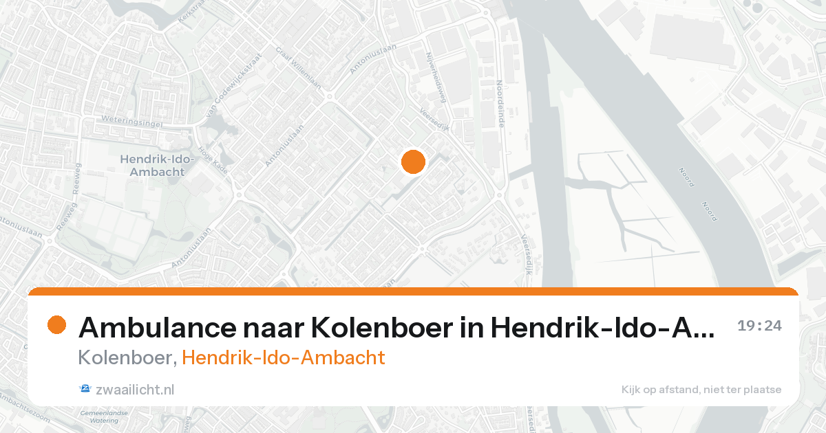 Ambulance naar Kolenboer in Hendrik-Ido-Ambacht — 19 aug 2026