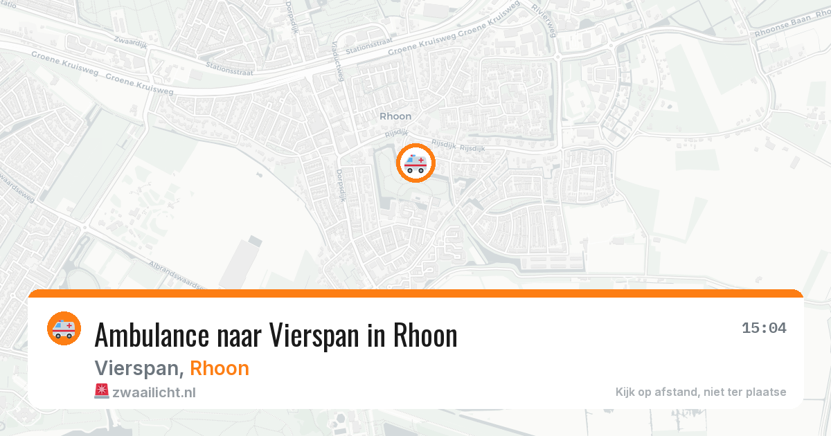 Ambulance naar Vierspan in Rhoon — 25 mei 2026