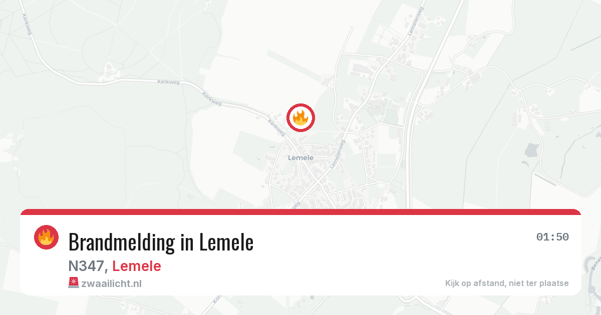 Brandmelding in Lemele — 19 jun 2026
