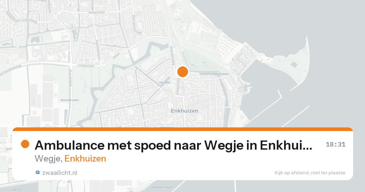 Ambulance met spoed naar Wegje in Enkhuizen — 23 aug 2026